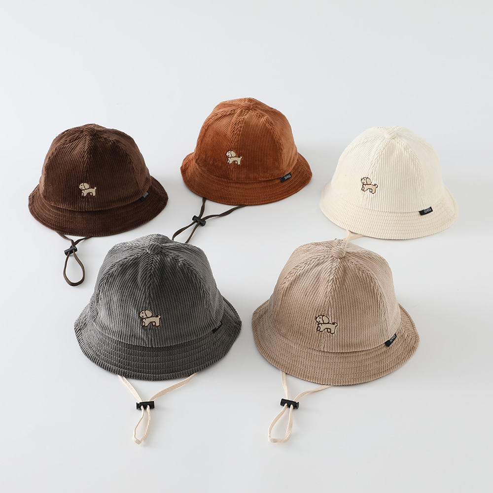 Bucket Hat Cotton - Kinder Cord-Outdoor-Freizeitmütze 48-50cm Herbst Winter Mädchen