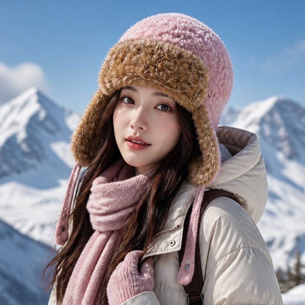 Winter Trapper Hat - Unisex Trapper-Mütze aus Polyester mit Fleecefutter,