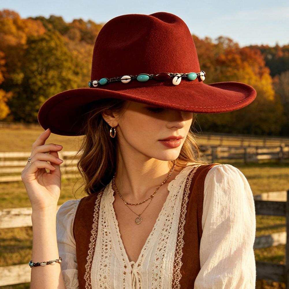 Western-Cowboy-Stil Hut aus Wo – Fedora Hat Wool Bewertung und Preis