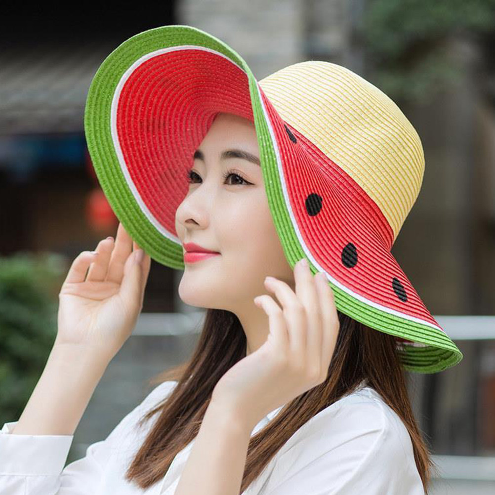 Mädchen Wassermelonen-Strohhut – Sun Hat Wide Brim Bewertung und Preis
