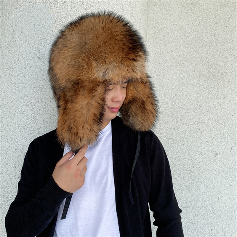 Natürliche Waschbärfellmütze m – Winter Trapper Hat Bewertung und Preis