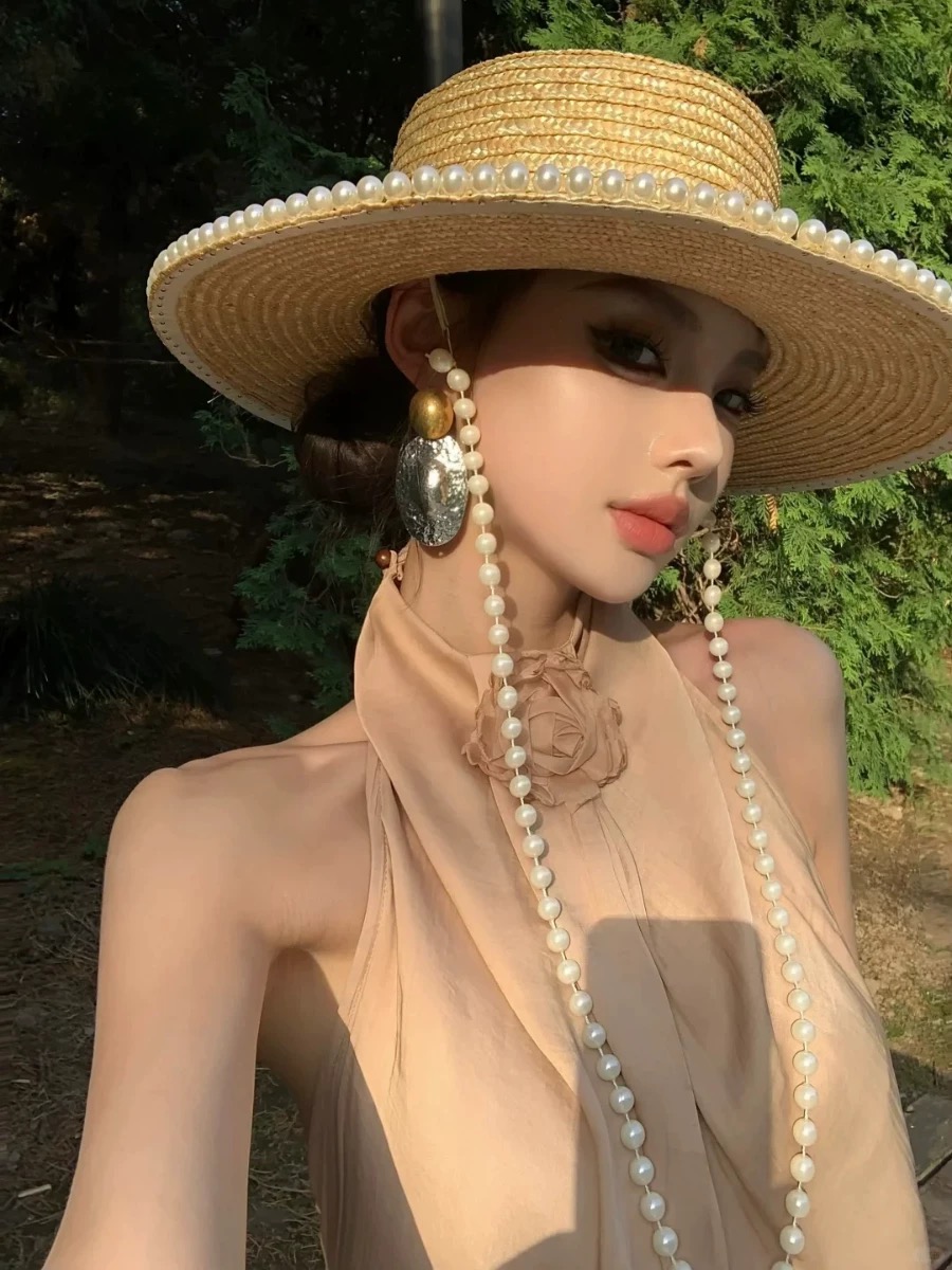 Neue Sommer Mode Perle Kette S – Cowboy Hat Straw Bewertung und Preis