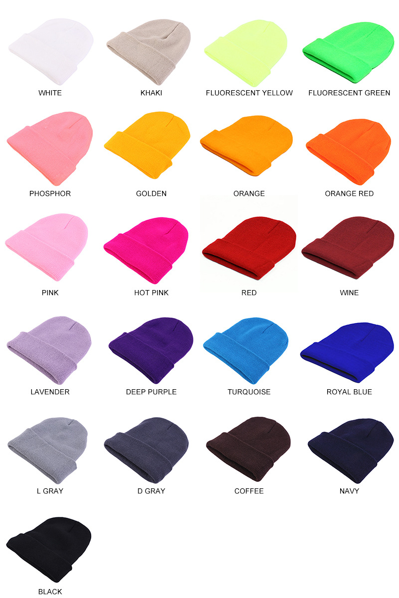 Modische einfarbige Strickmütz – Beanie Cuffed Knit Bewertung und Preis
