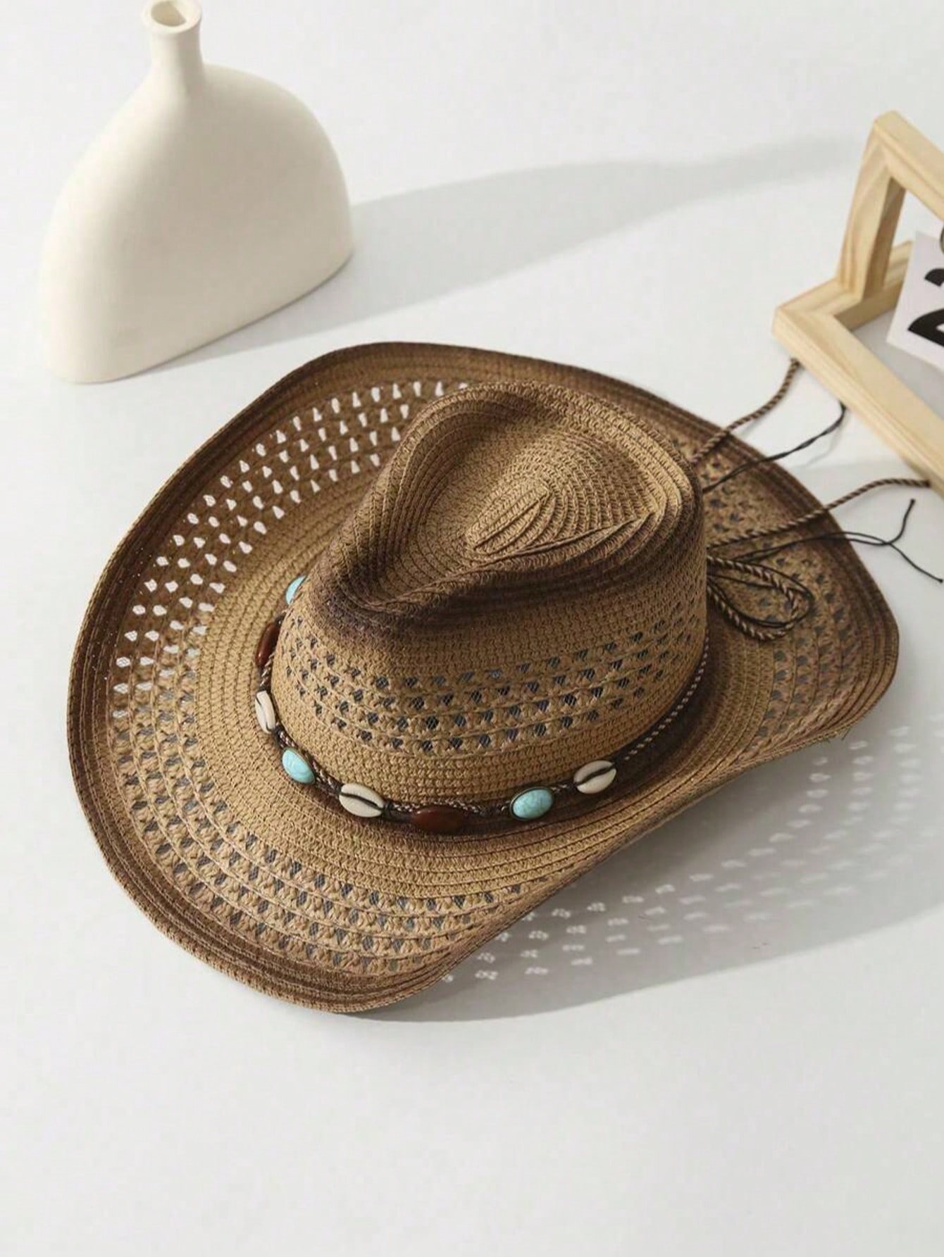 Unisex brauner Stroh-Cowboyhut – Cowboy Hat Straw Bewertung und Preis